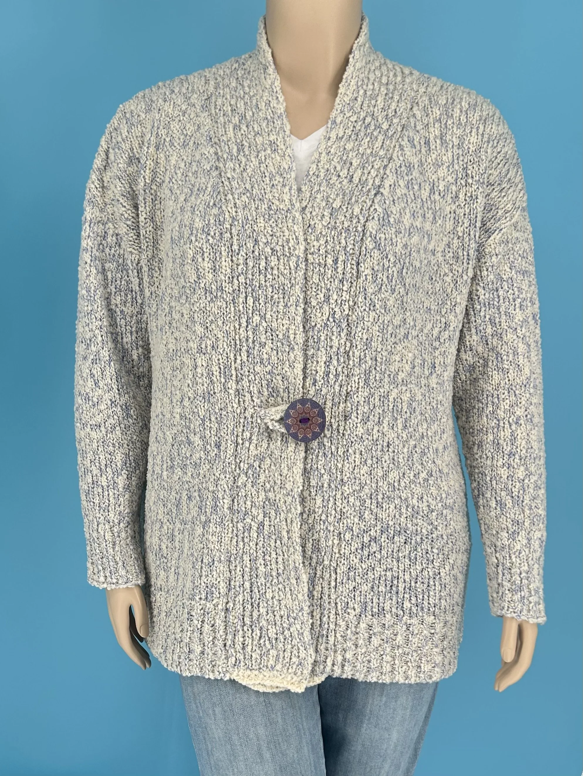 Lavender Mist Bouclé Cardigan