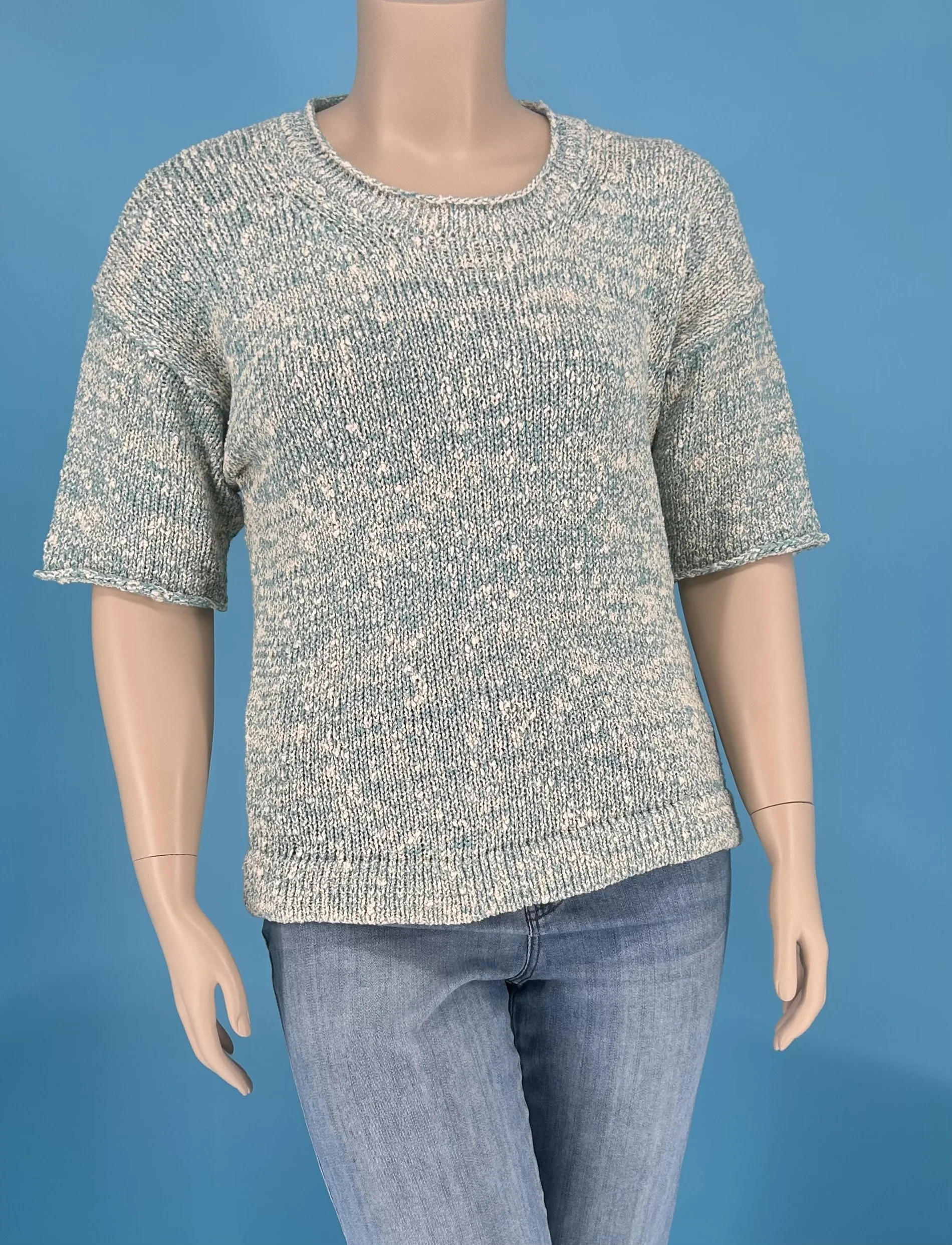 Seafoam Bouclé Cotton Top