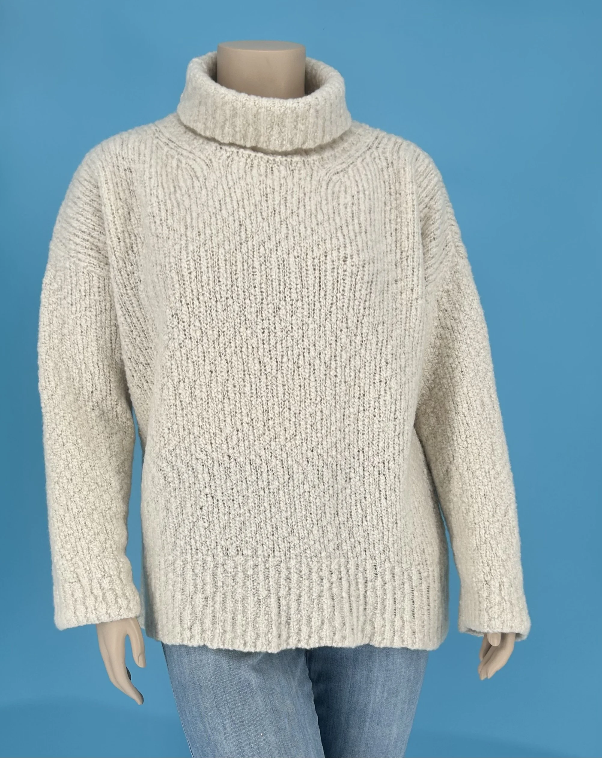Merino Bouclé Turtleneck Sweater