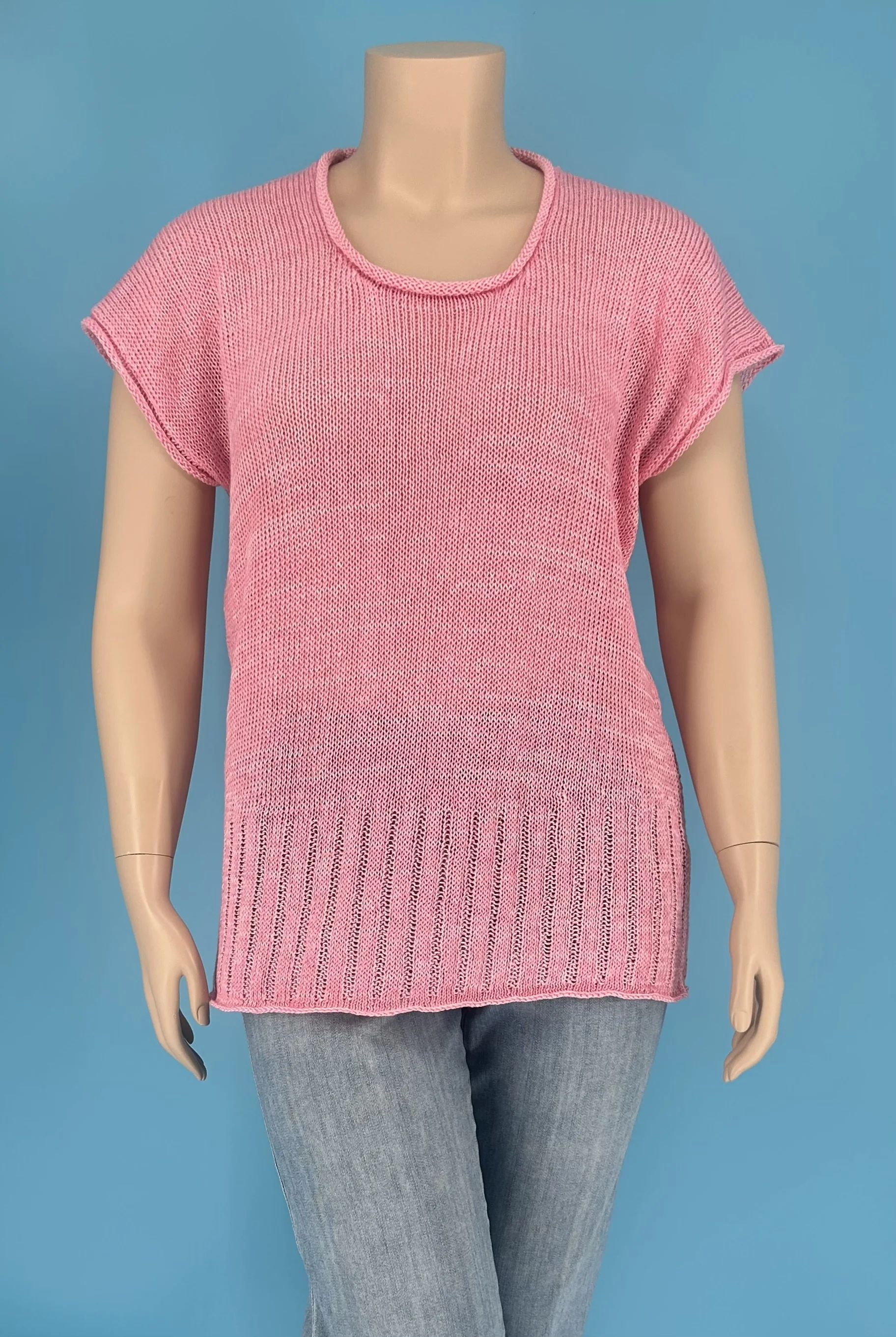 Blush Pink Linen Top