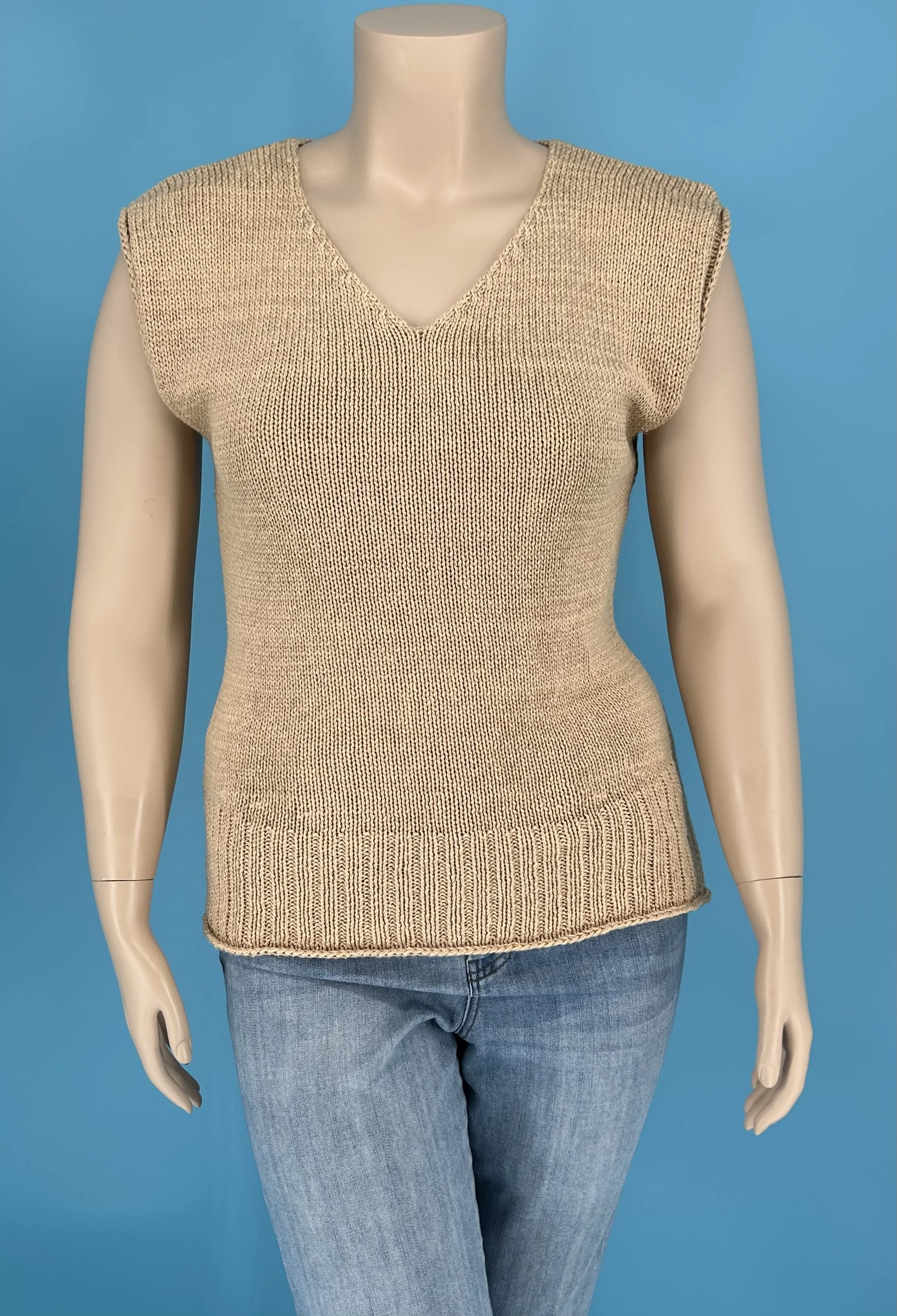 Sand Sleeveless Top