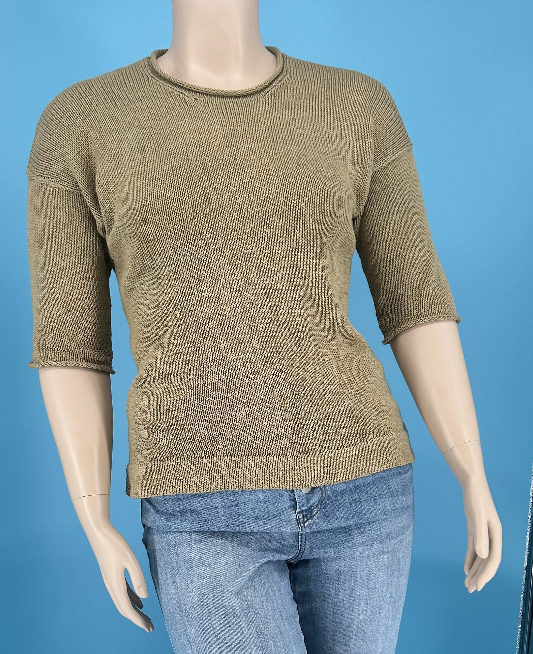 Olive Cotton Summer Top
