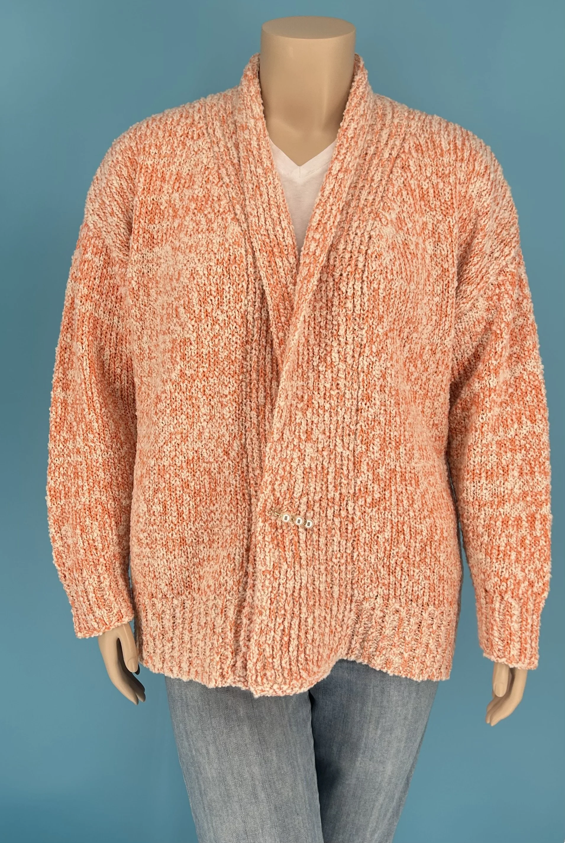 Tangerine Bouclé Cardigan