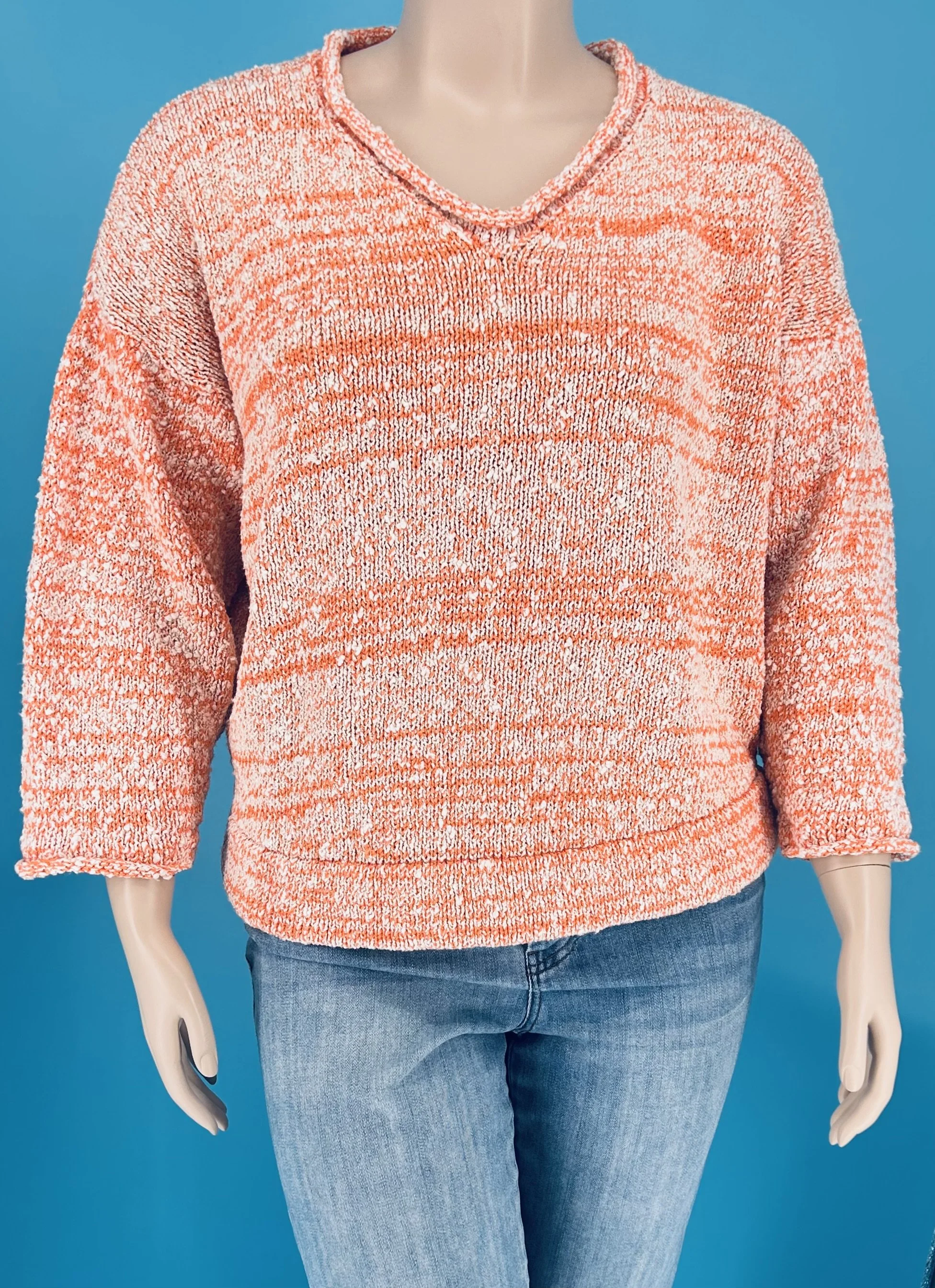 Coral Bouclé Sweater