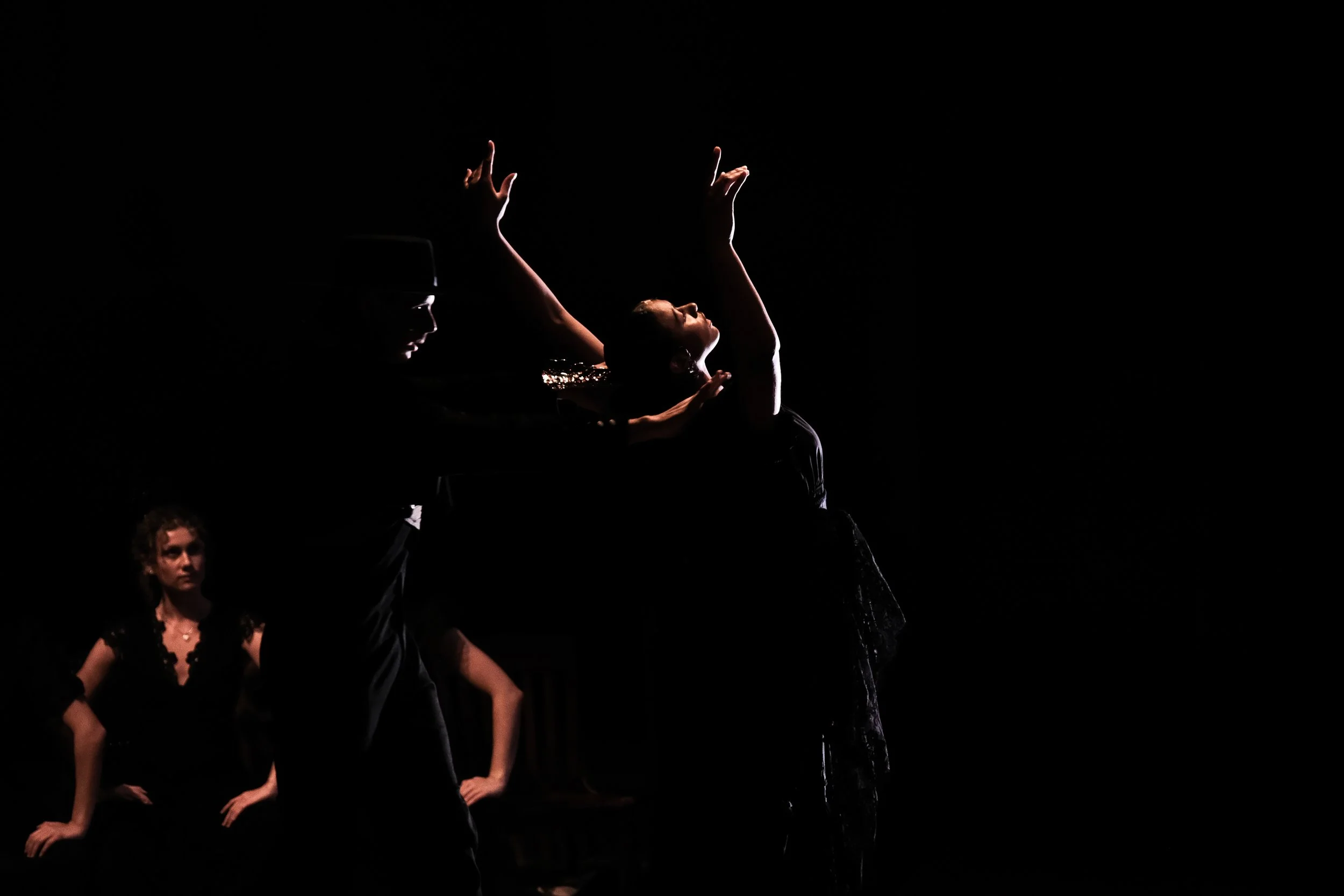 Direction and choreography by William Carlos Angulo; Scenic design by Zeke Leonard; Costume design by Carmen M. Martínez; Lighting design by Henry Killbourn