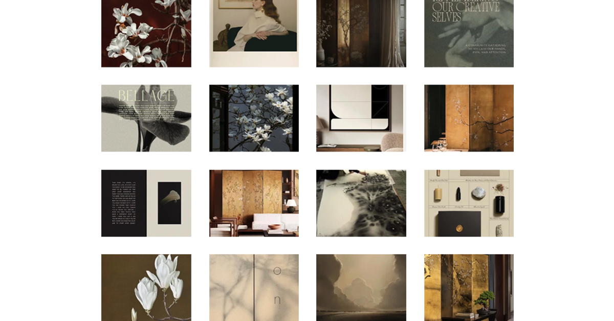 mood board inspiration images for artistic practice