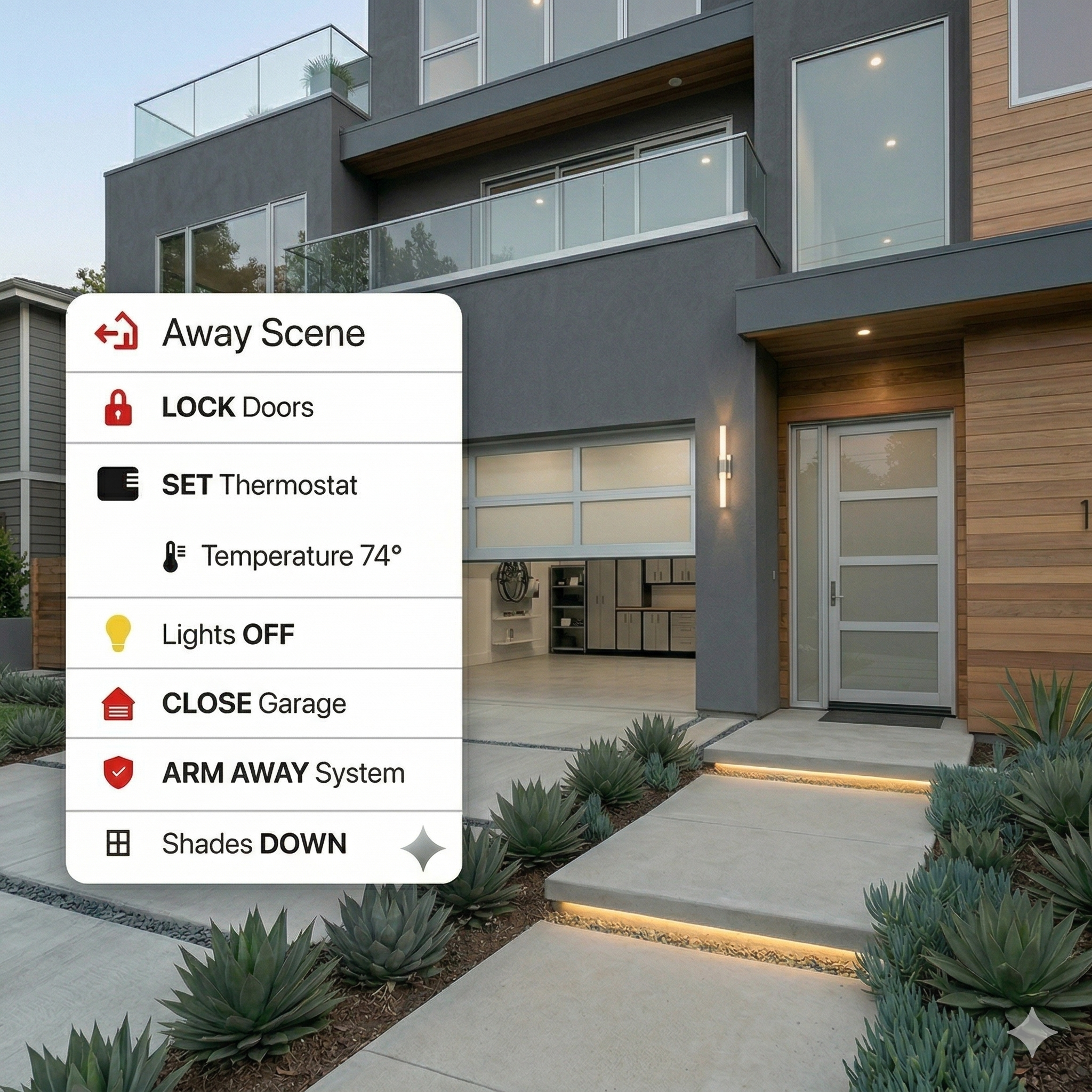 Complete integrated automation for homes and businesses in NJ/NY featuring managed smart locks, thermostats, lighting, and garage control, all operated through the unified Alarm.com app installed by Sound Facets.
