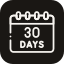 Calendar icon showing the 30th day of the month
