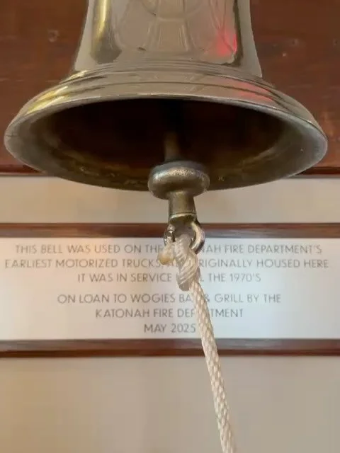 We are honored to display this piece of Katonah history in the bar. Come by to see what other nods to the Firehouse building&rsquo;s history we have throughout the bar! Thank you to the @katonahfd for all that you do for our community!