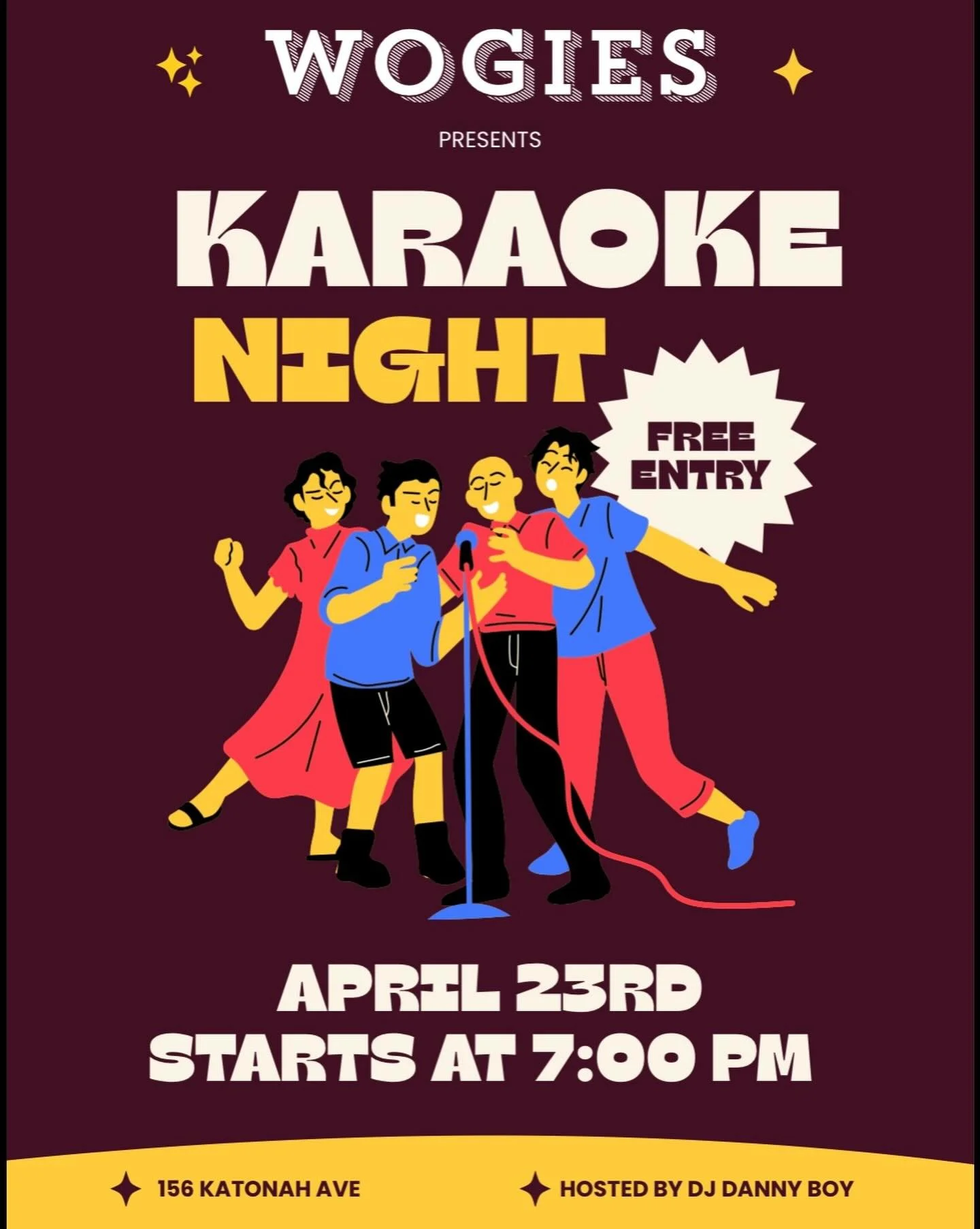 Westchester! Join us Thursday April 23rd for some KARAOKE!!! 🪩🕺🏻Free to sign up!