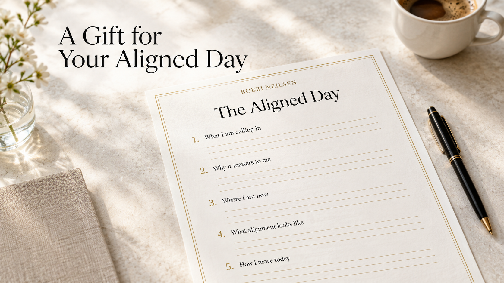 The Aligned Day: A Five-Minute Practice, and the First Piece of Something Bigger