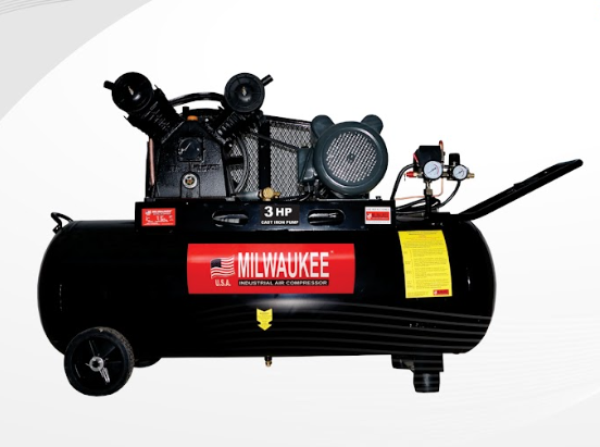 Compresor de Aire Industrial MILWAUKEE 3 HP, 108L