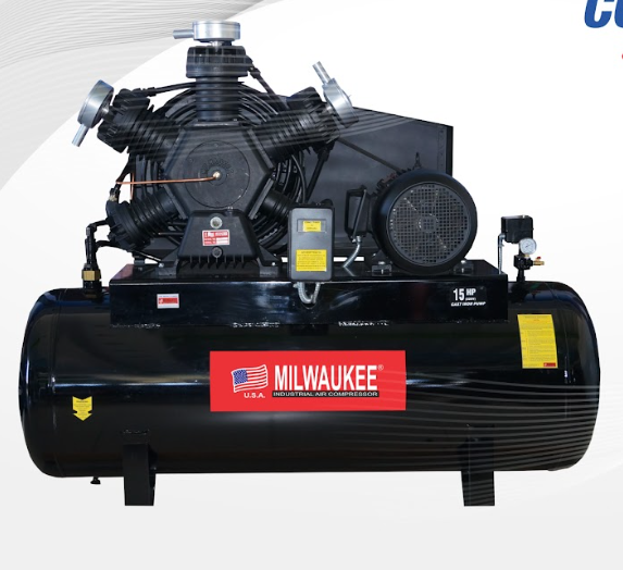 Compresor de Aire Industrial Milwaukee 500L - 15 HP