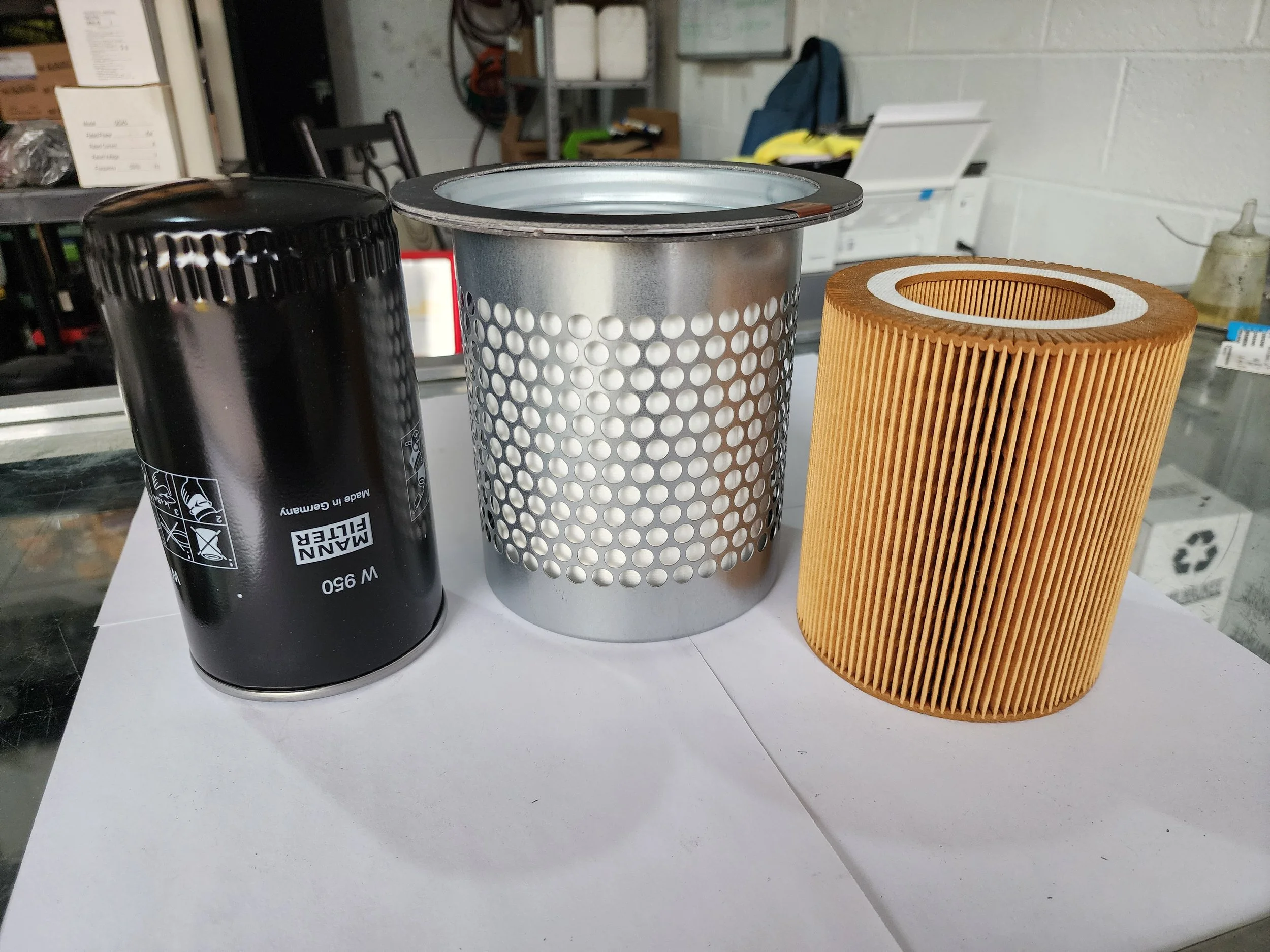 Kit de filtros para 15 a 20 HP filtro corto (Filtro de aceite, separador sumergible y filtro de aire)