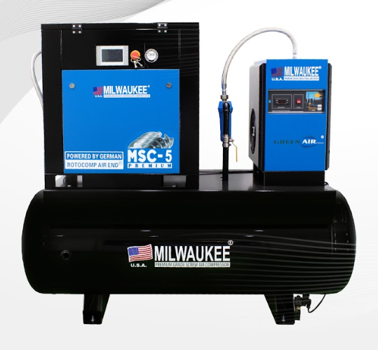 Compresor de Aire Industrial Milwakee MSC5PSHTS+ 5 HP
