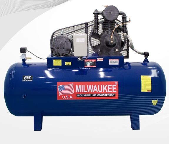 Compresor de Aire Industrial Milwaukee 500L 5HP
