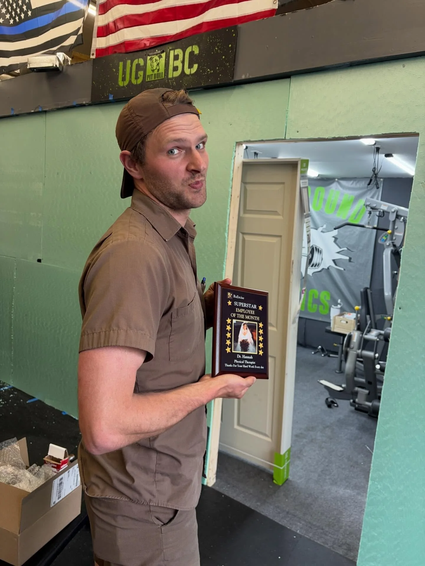 My strong and thoughtful husband @leviticusdogs stopped by to give me an Employee of the Month plaque (I am the only employee at Rx)🖤🩶🤍💛 He also got an archery award himself the same week! 🏹