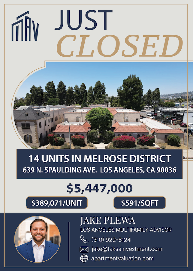 639 N. Spaulding Ave. multifamily apartment building in Los Angeles