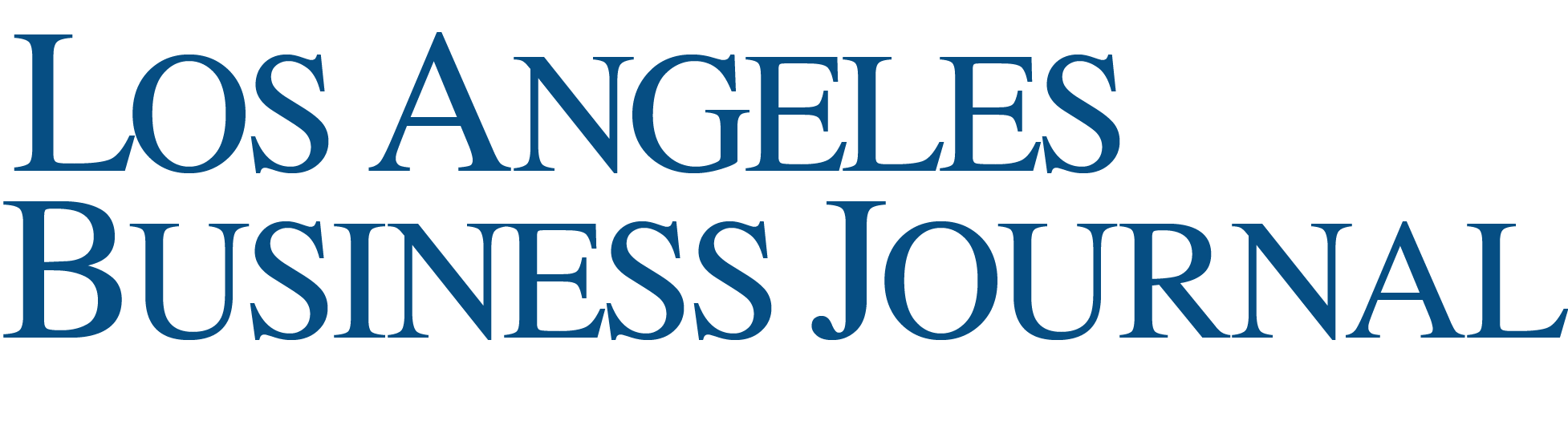 Logo of the Los Angeles Business Journal in blue text
