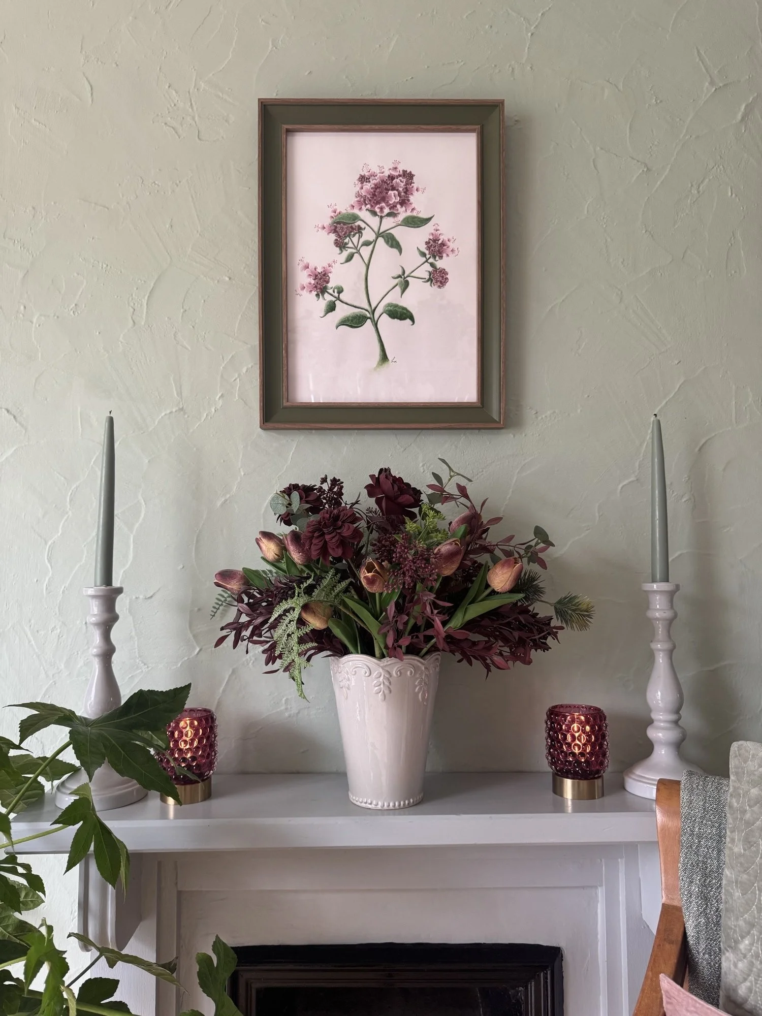 Wild Majoram watercolour painting | Sussex Wildflower Botanical Art