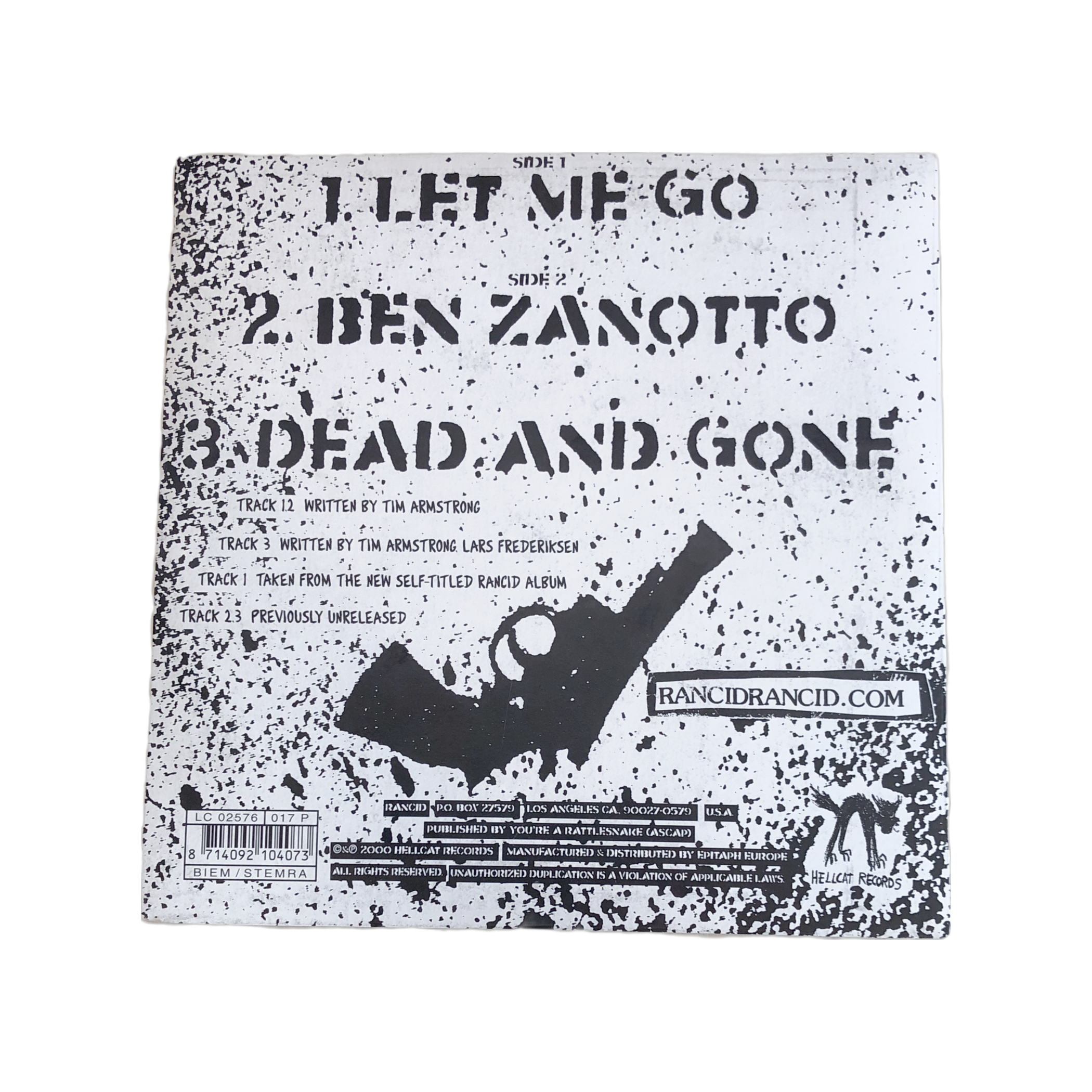 Rancid Let Me Go Vinyl - Back.PNG