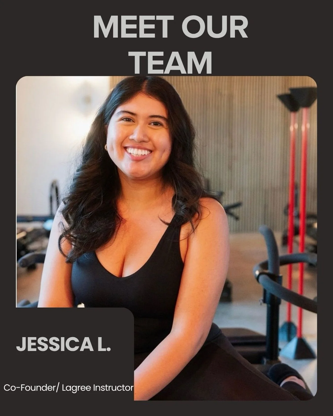 Meet Jessica ✨ 

Jessica is the co-founder of Lagree Restoration and a certified Lagree Instructor with a passion for helping others feel stronger, healthier, and more confident. After years of teaching and falling in love with the Lagree Method, she