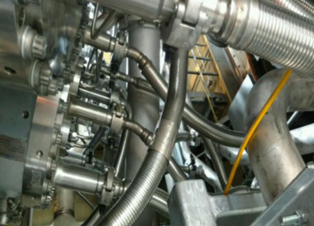 Combined-Cycle Power Plant stainless steel piping