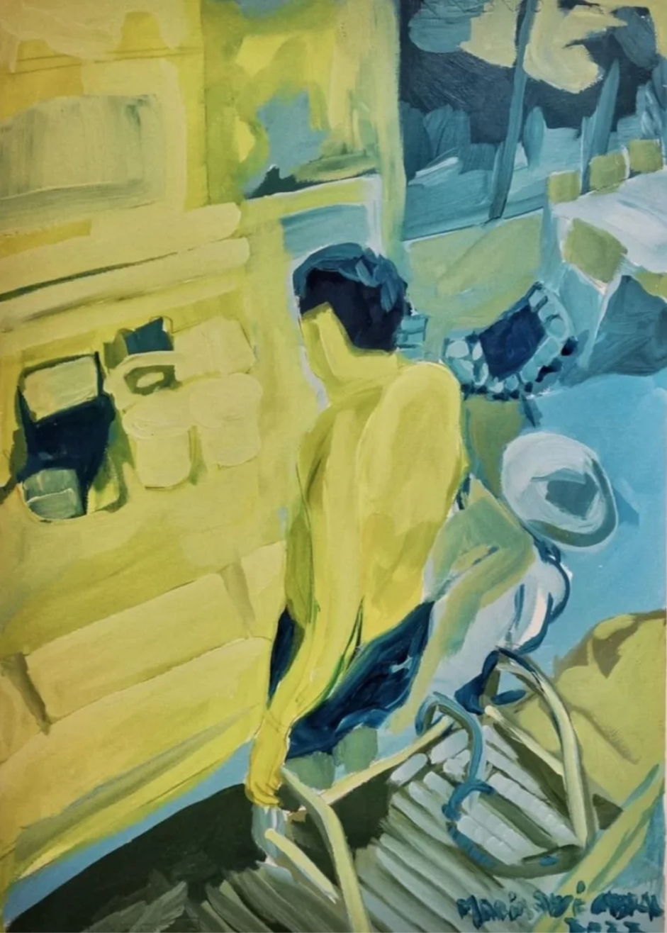 Stairs to the room, 2022 | Acrílico sobre papel | Acrylic on paper | 52x73cm | Not Available