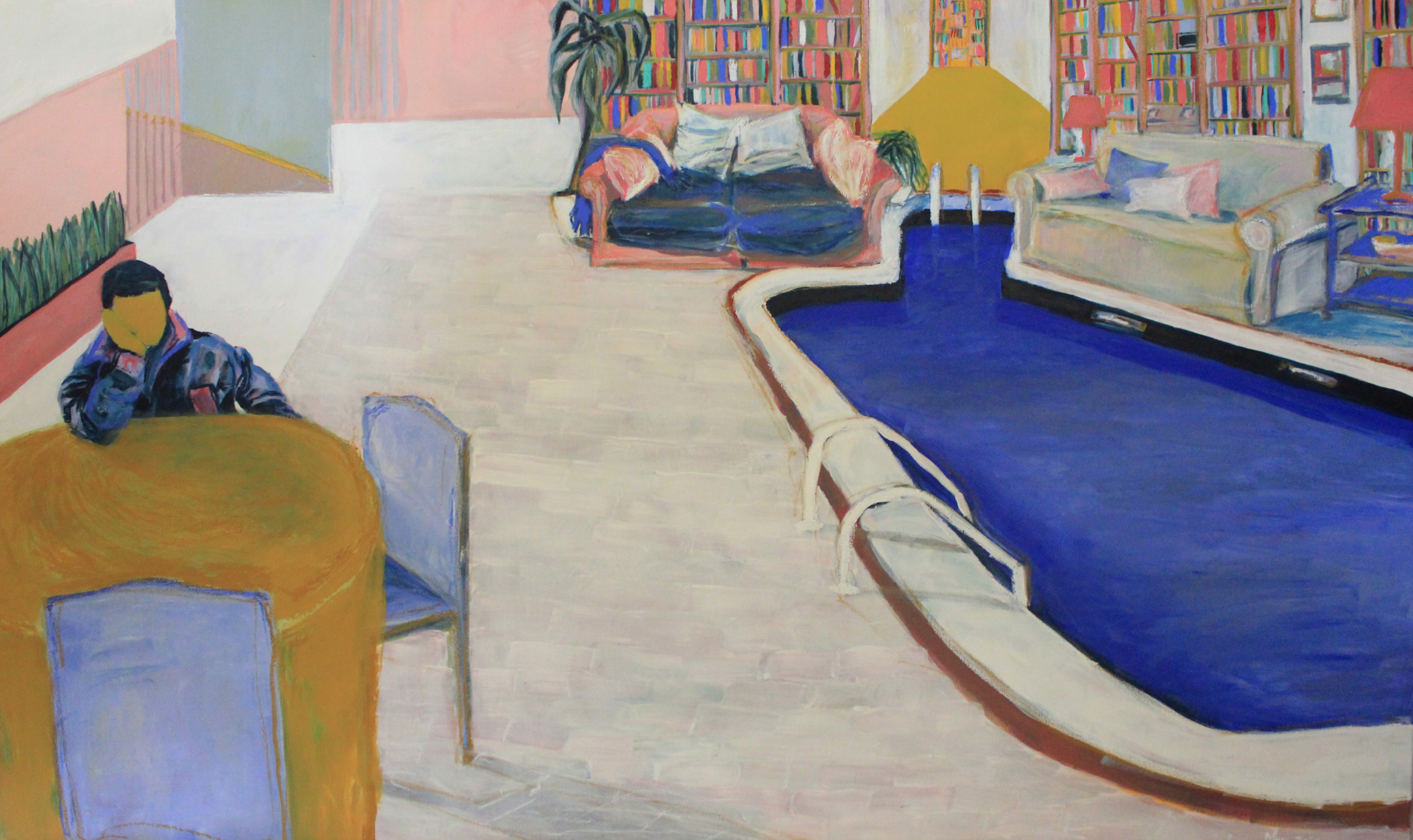 Hora de leitura #3, 2018 | Acrílico sobre tela | Acrylic on canvas | 90x150cm | Not available