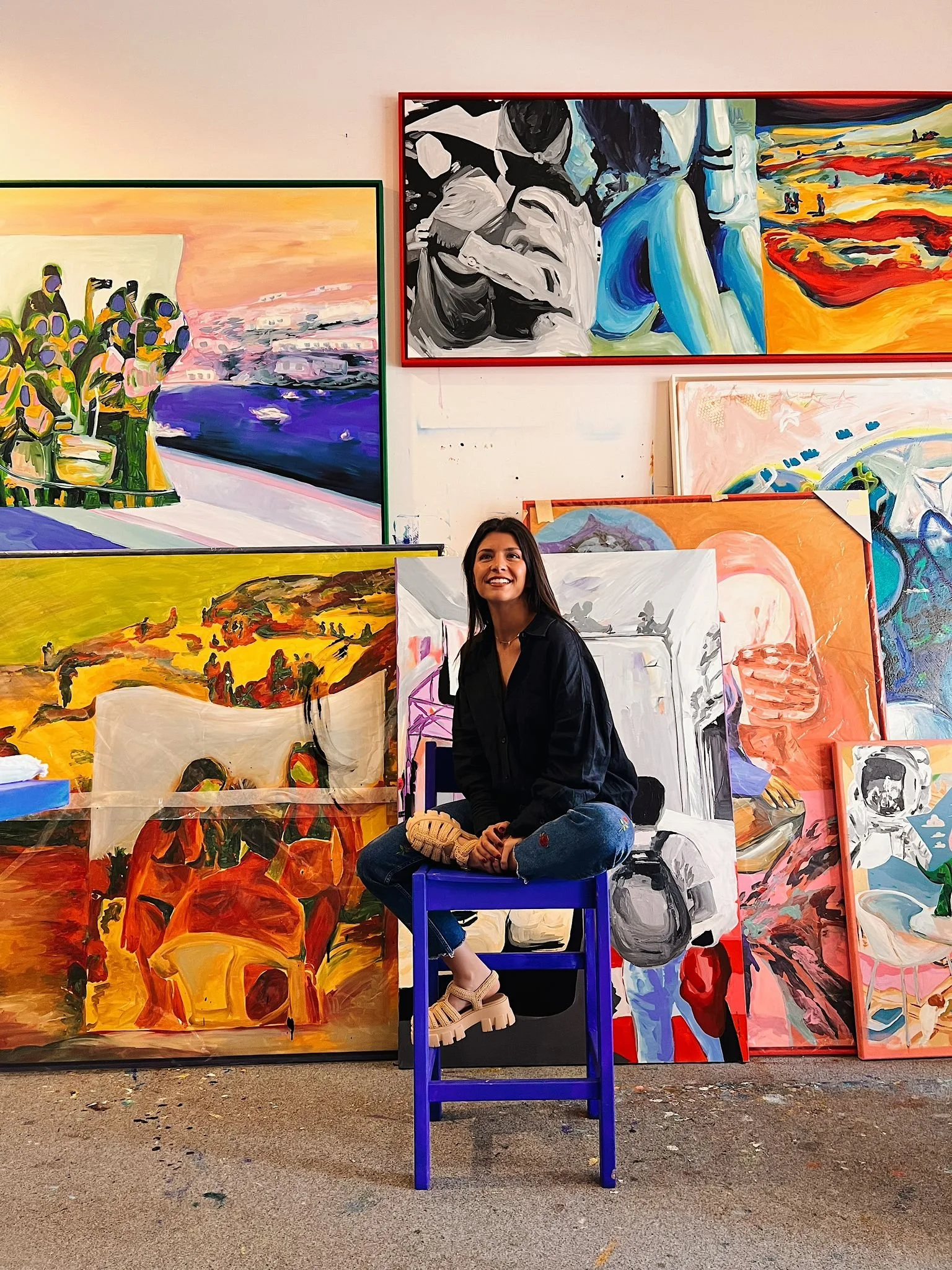 Maria José Cabral in the studio