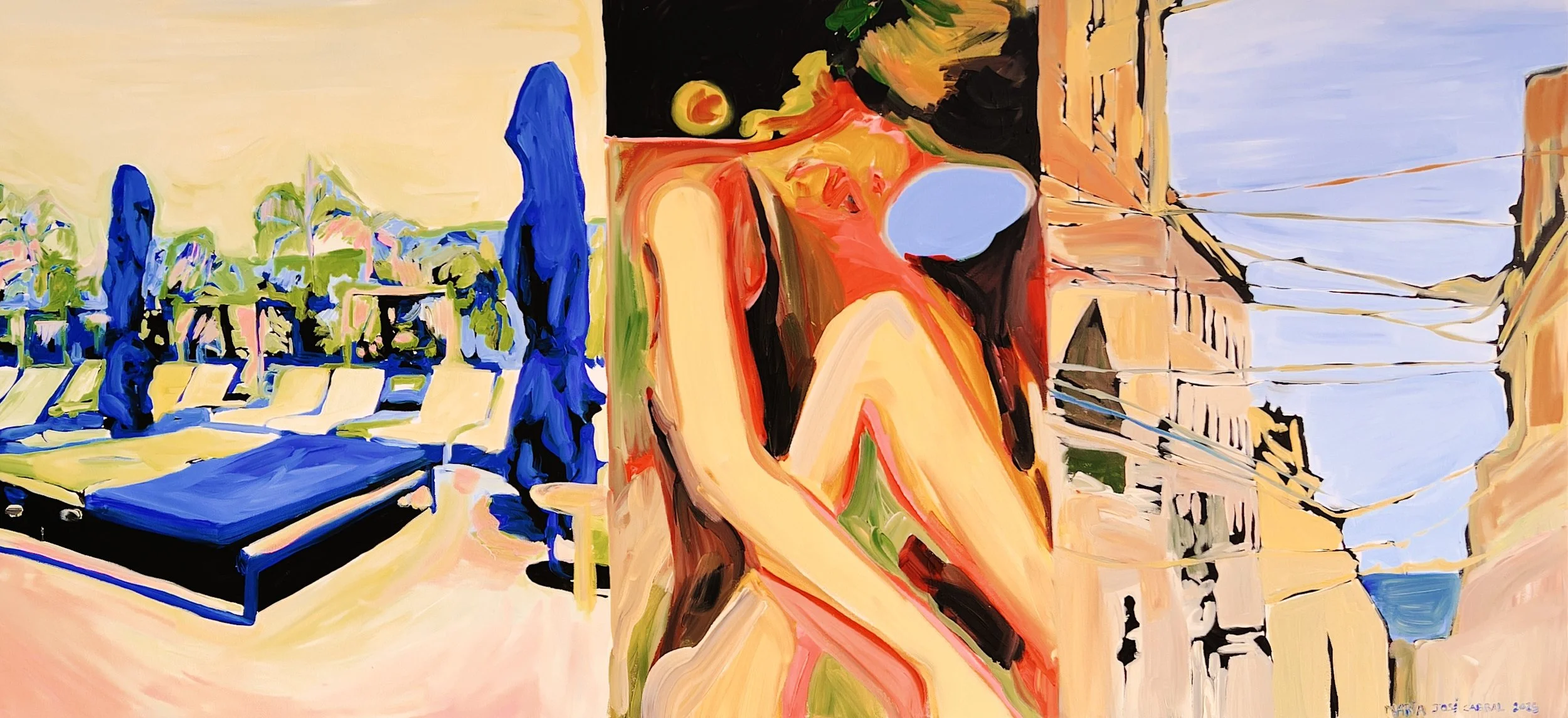 Gleaming skin, 2025 | Acrílico sobre tela | Acrylic on canvas | 110x60cm | Not available