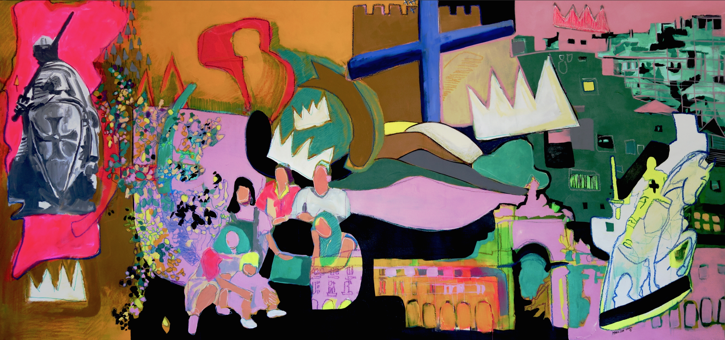 I, 2019 | 

Acrílico e pastel de óleo sobre tela | Acrylic and oil pastels on canvas | 

110x200cm |

Not available