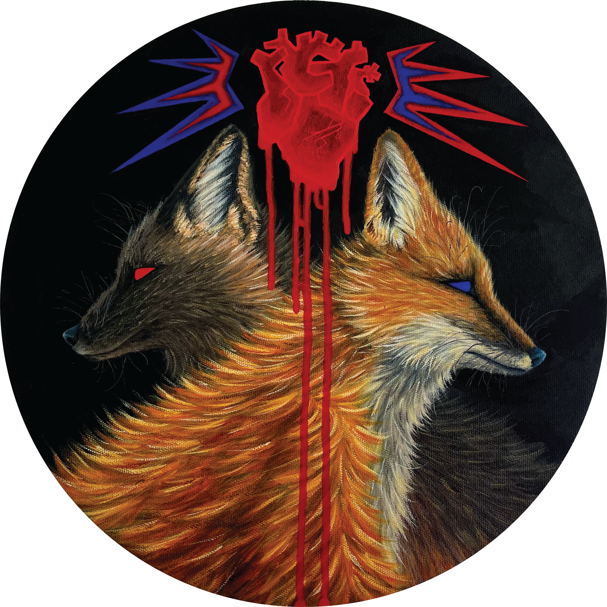 Behavior May Change, Yet the Heart Remains | 2024 | 14 x 14 inches |  Acrylic on canvas 