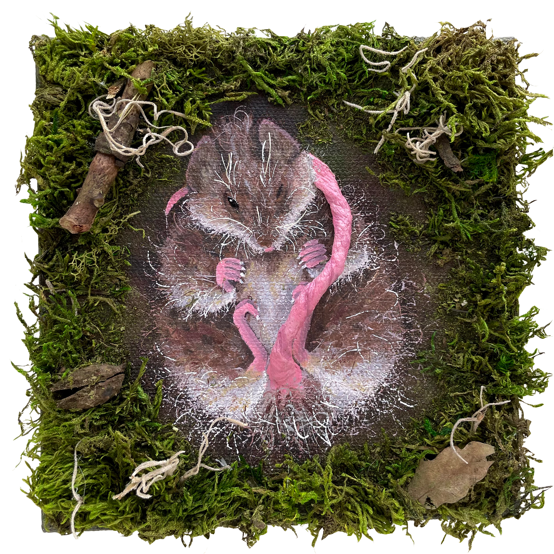 Awaiting Rest | 2024 | 6 x 6 inches | Acrylic paint and mixed media on canvas