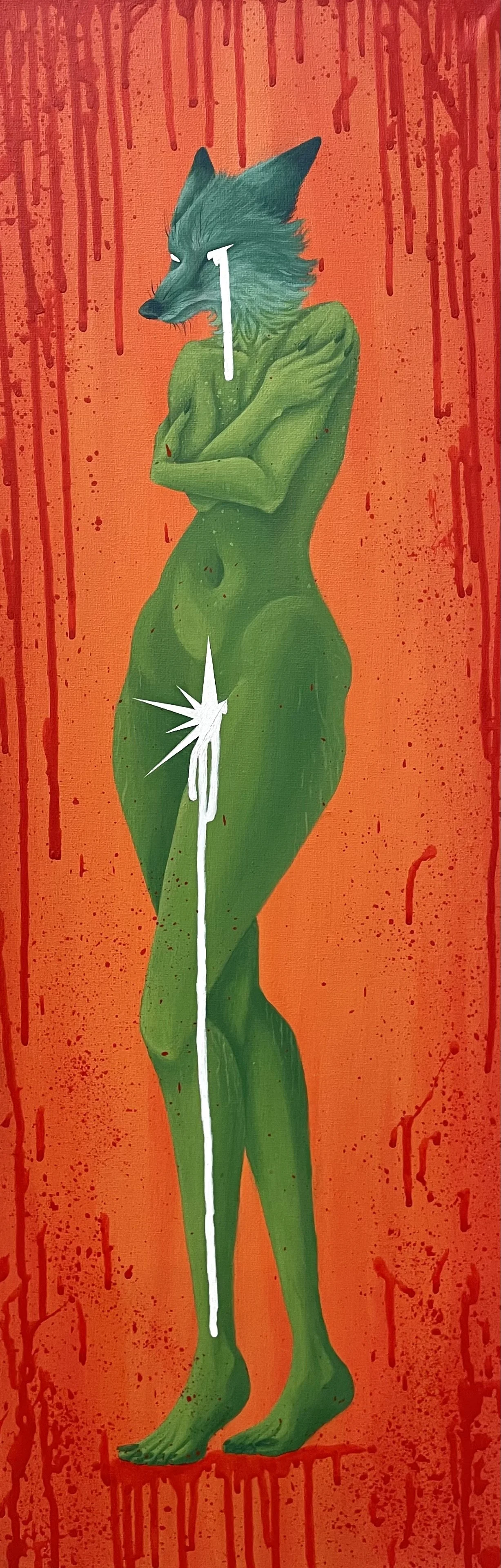 Insecurities | 2025 | 30 x 10 inches | Acrylic on canvas 