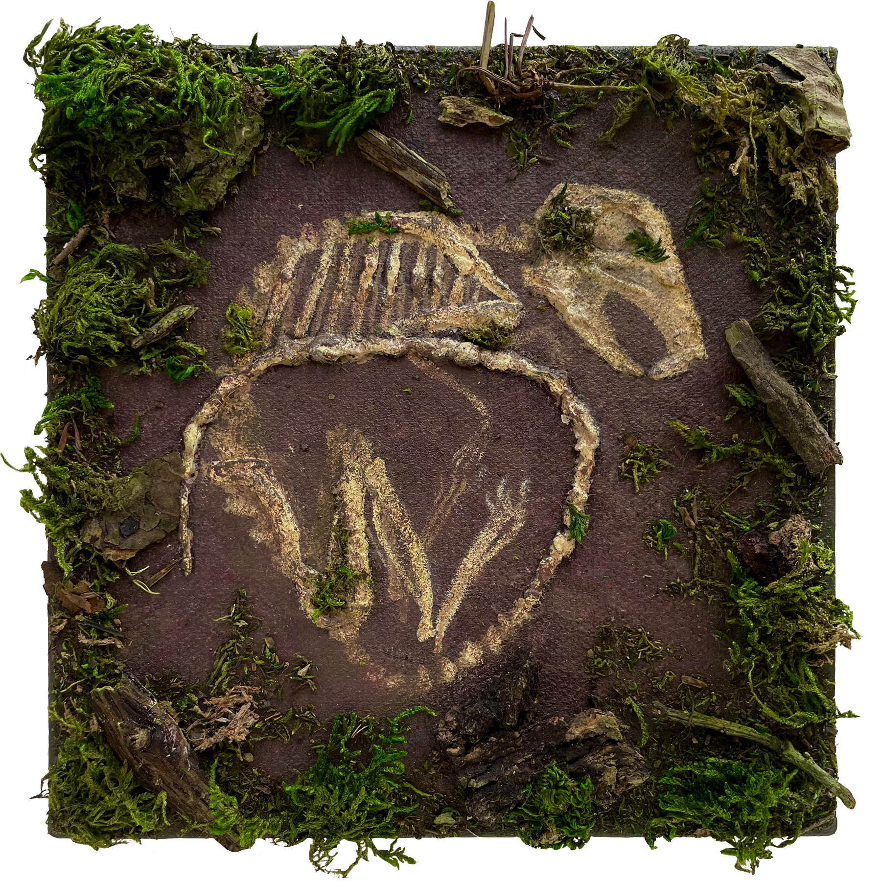 Last Slumber | 2024 | 6 x 6 inches | Acrylic paint and mixed media on canvas