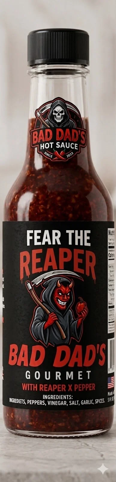 Bad Dad's Gourmet Pepper Sauce- Fear The Reaper