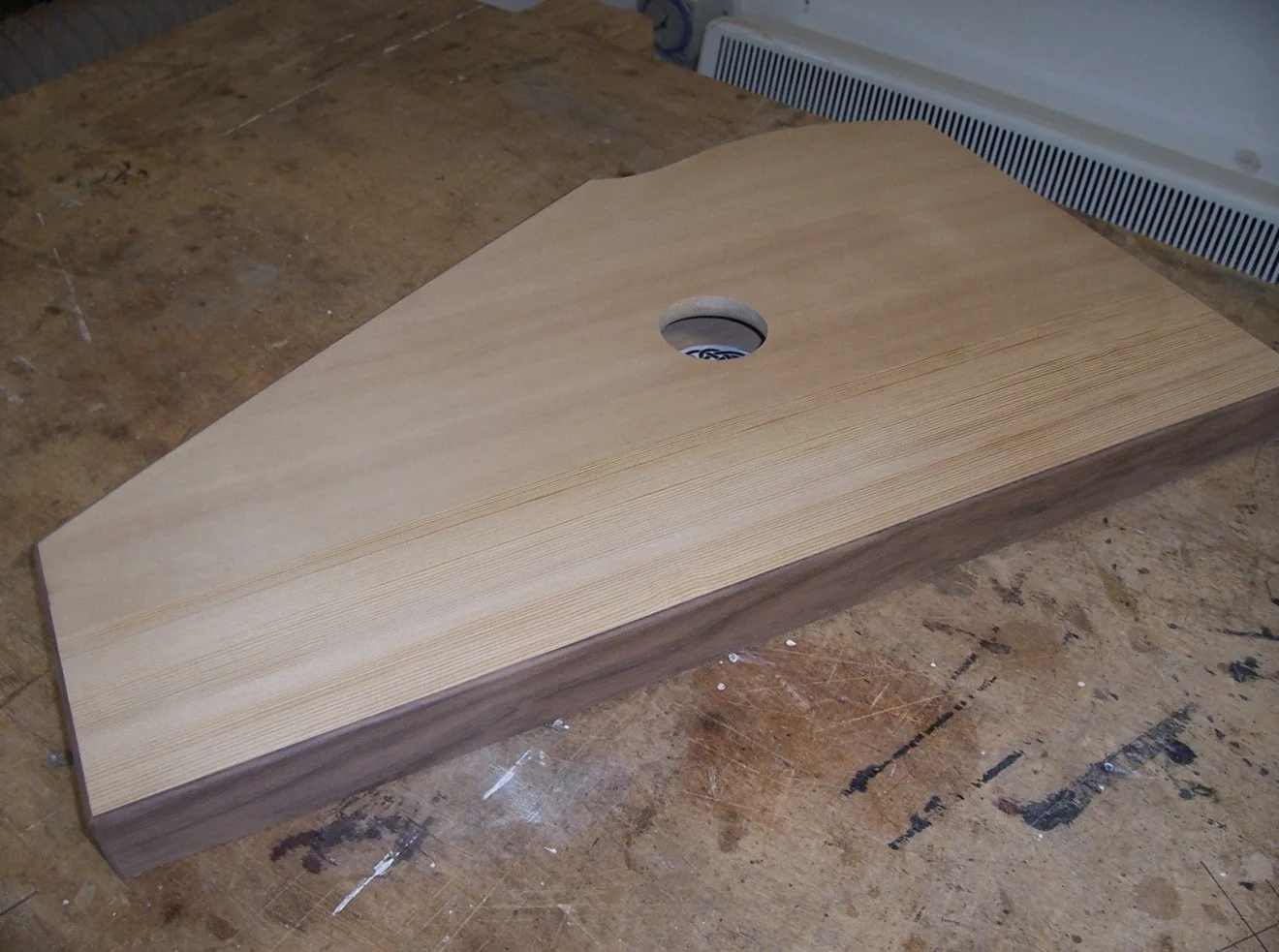 Side veneers trimmed up and sanded