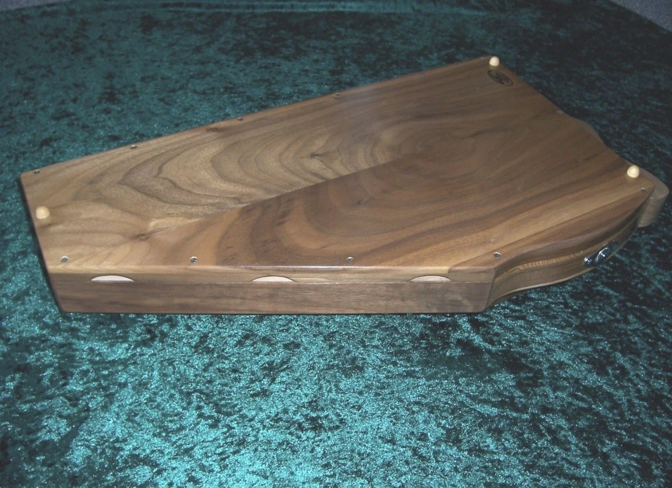 Resonator back complete with turned Boxwood feet and logo