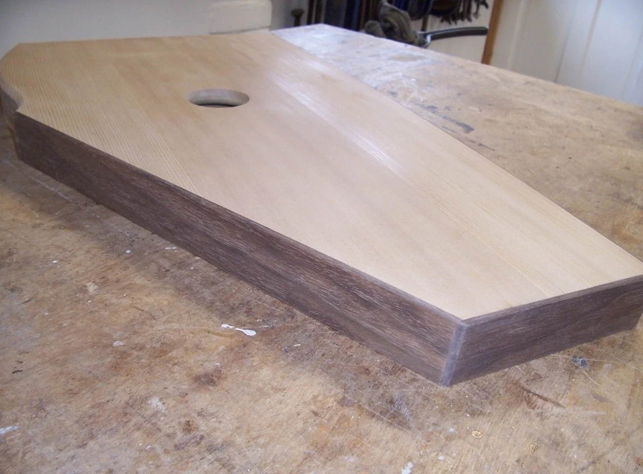 Side veneers trimmed up and sanded
 (view 2)