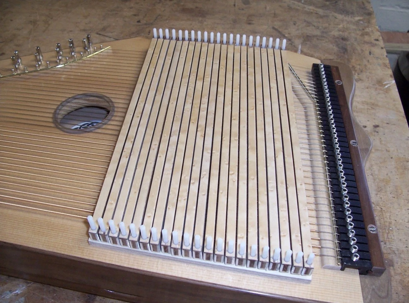 Chordbars completed, polished and veneered in Birds-Eye-Maple