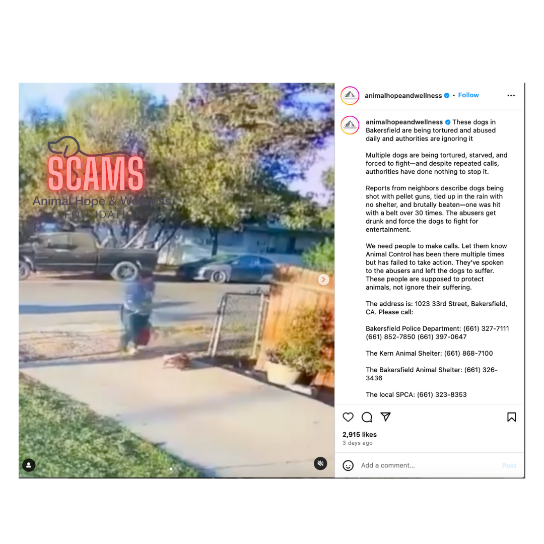 Marc ching  Vince Sena and animal hope and wellness Scams 