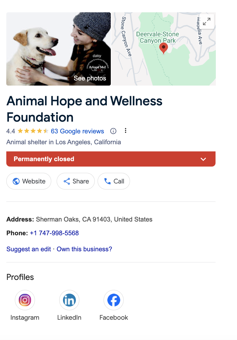 Animal Hope and Wellness Foundation is extremely underhand why does the suggest they are closed when they are in operation and taking donations 