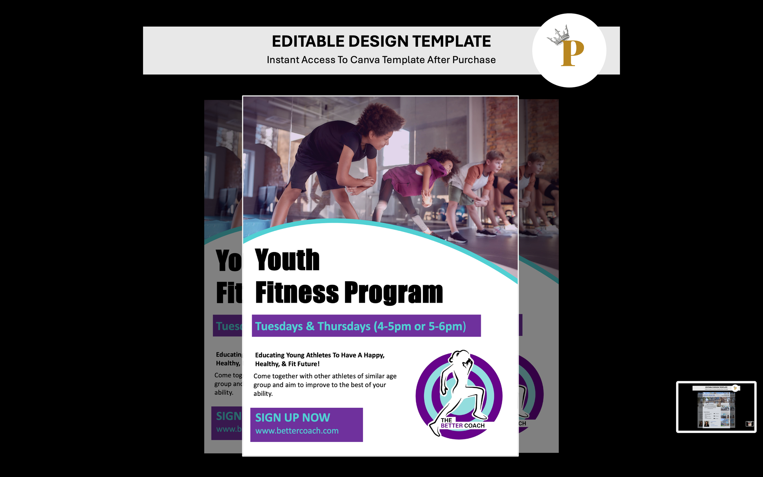 Fitness & Sports: Youth Fitness & Athletic Program Flyer