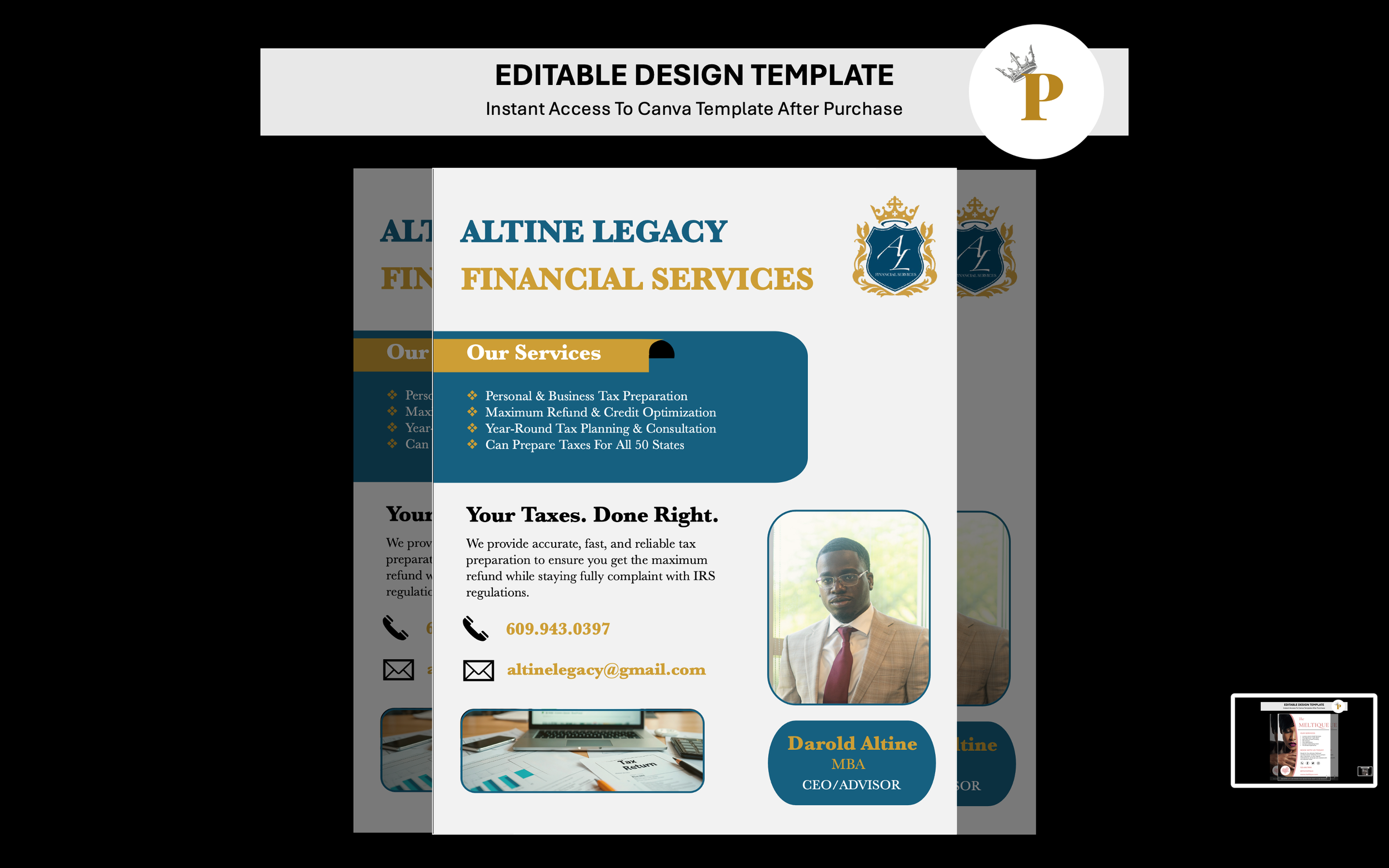 Corporate & Finance: Tax Preparation Flyer