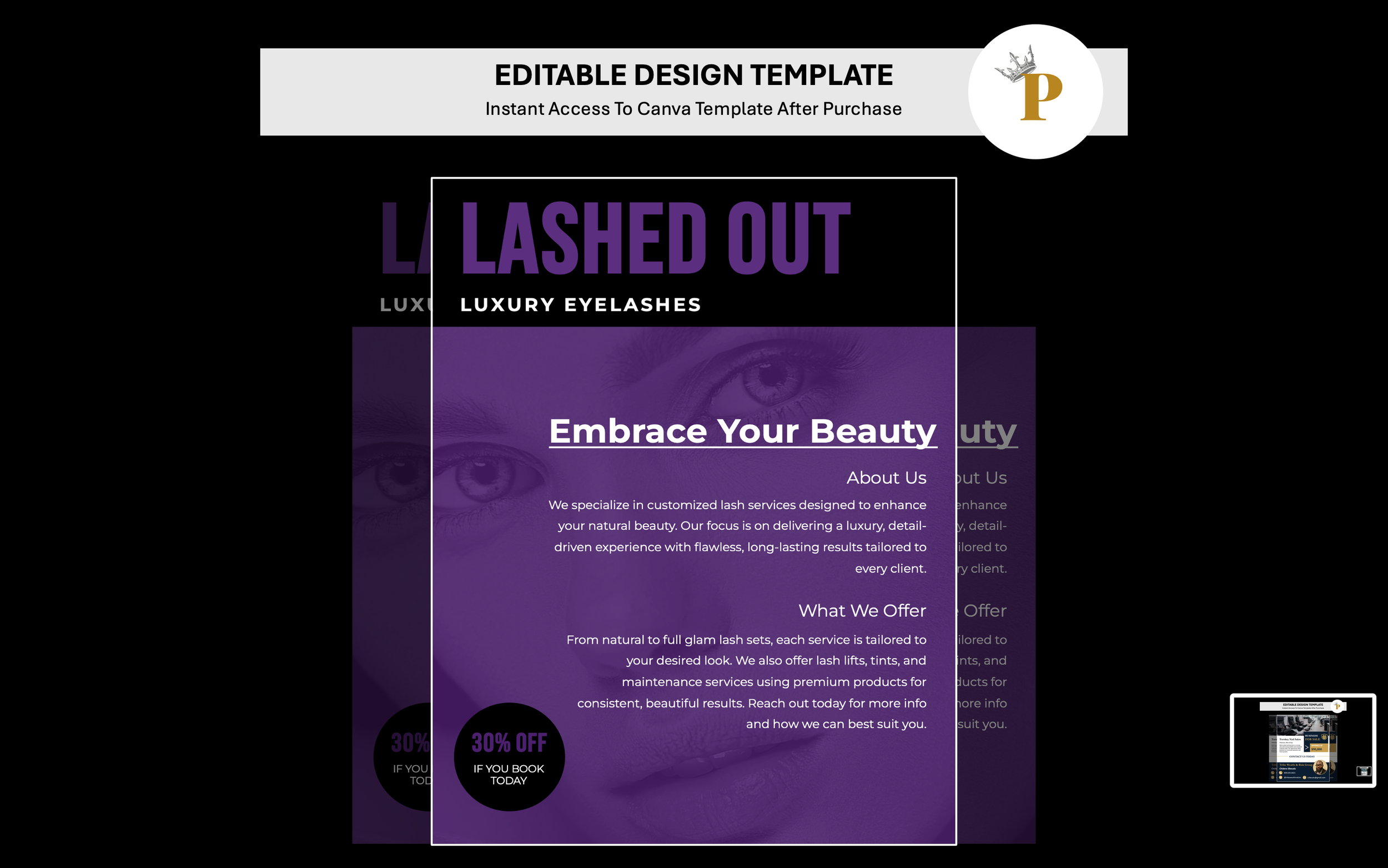 Beauty: Luxury Eyelash Extension Promotion Flyer