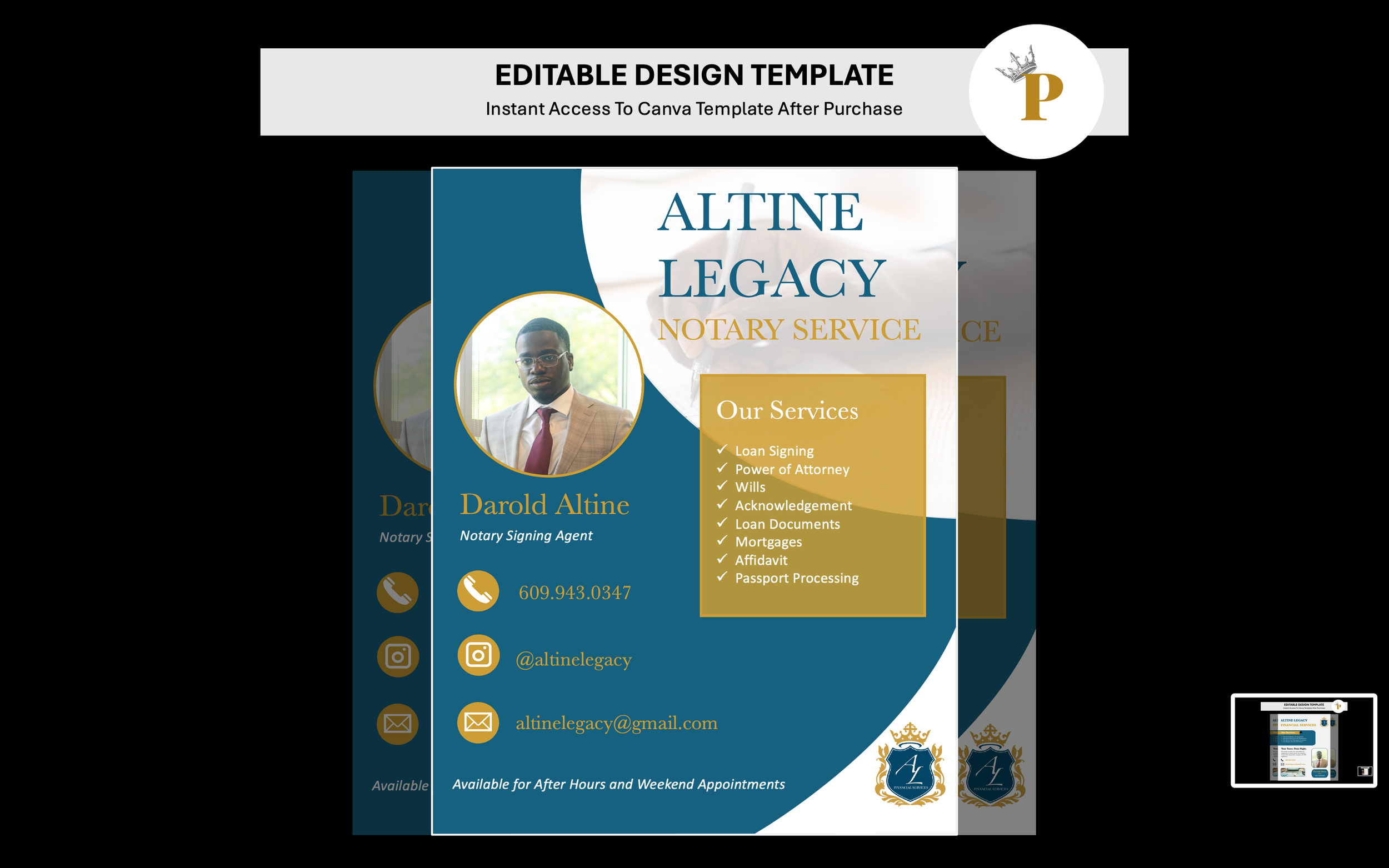 Corporate & Finance: Professional Notary Agent Flyer