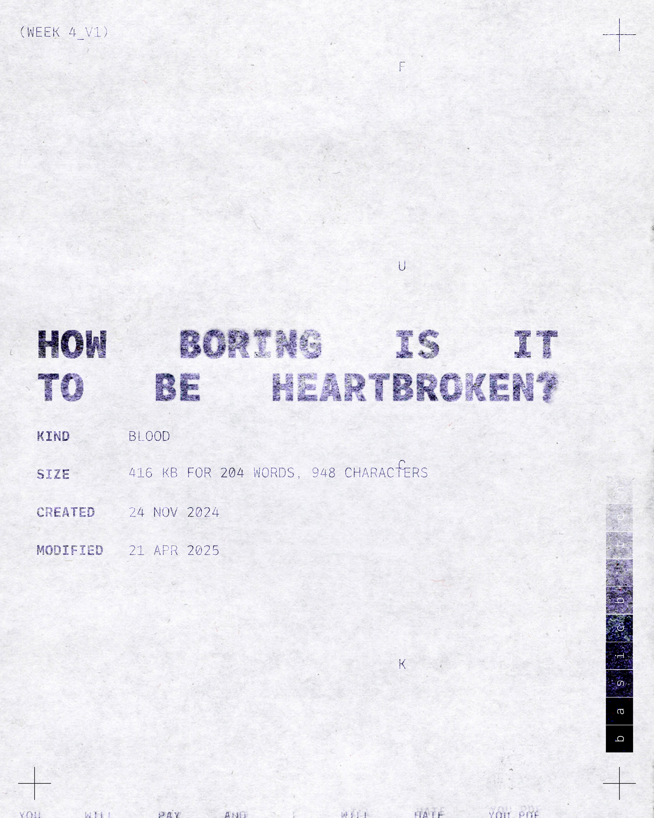 So boring