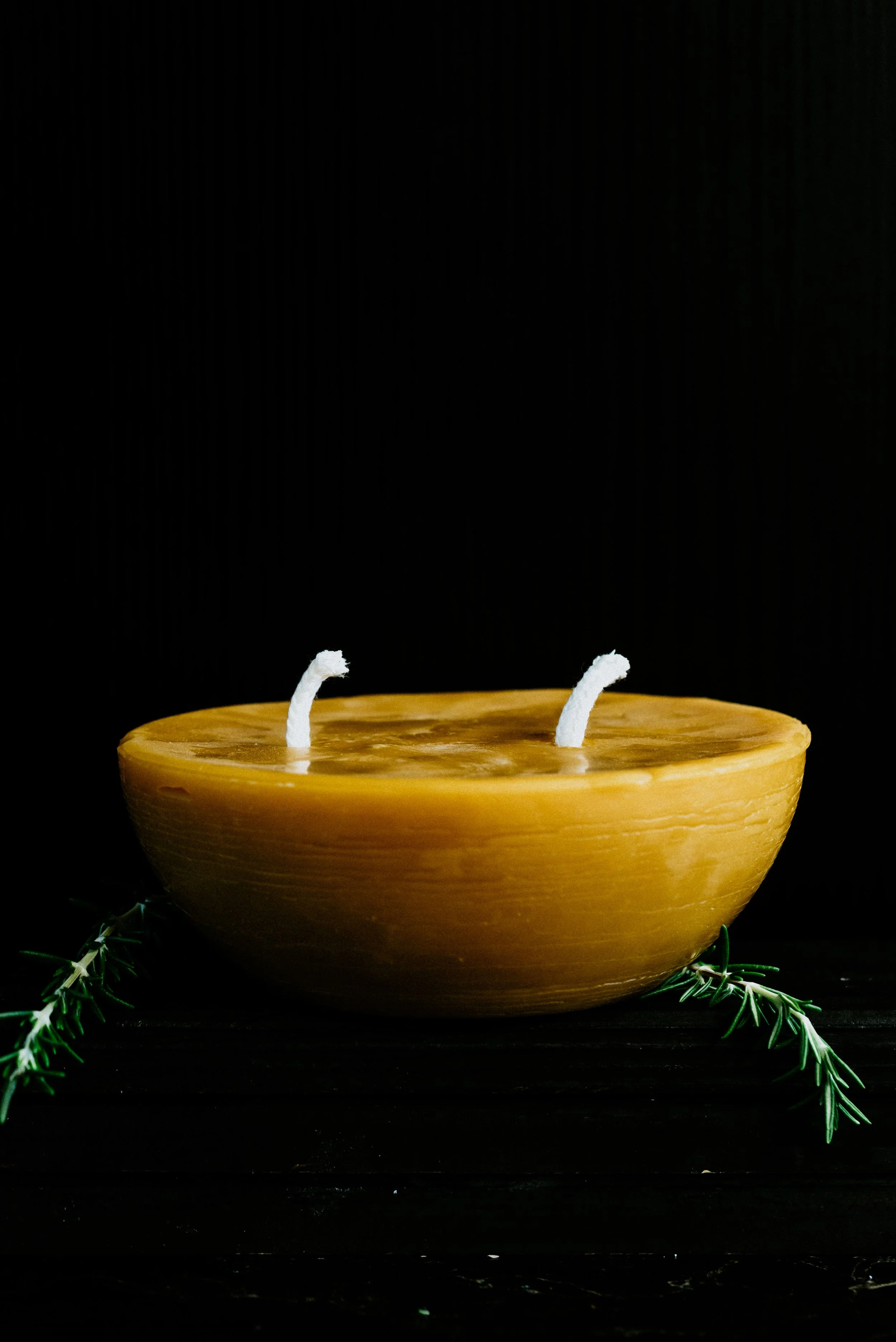Handmade Pure Beeswax Candle : XL Double Wick