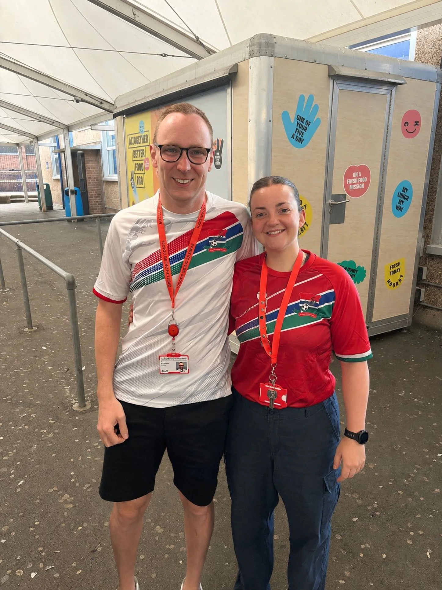 Bartley Green school are having a football shirt day today. 

For staff and students who travelled to The Gambia with us in April, there is of course only one choice! 🇬🇲 ⚽️